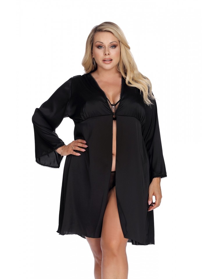 LAURA black robe XL+ (czarny szlafrok)