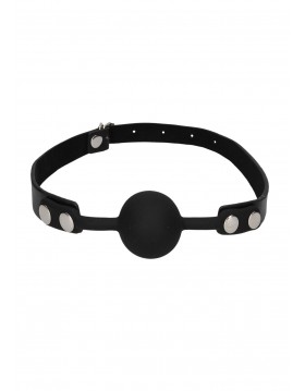 Silicone Ball Gag - with Adjustable Bonded Leather Straps