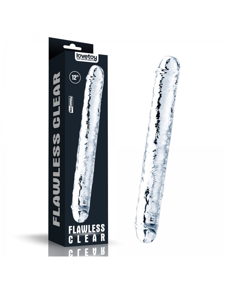 Flawless Clear Double dildo 12''