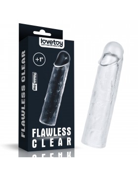 Flawless Clear Penis Sleeve Add 1''