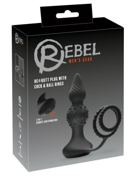 Rebel RC butt plug with cock&b