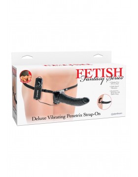 Deluxe Vibrating Strap-On Black