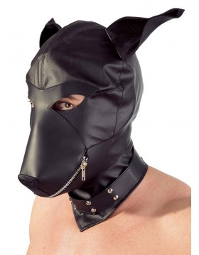 Imitation leather dog mask