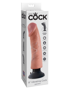 Vibrating Cock 9 Inch Light skin tone