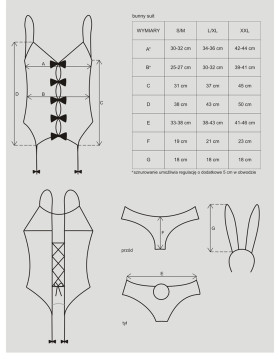 Bielizna-Bunny suit kostium L/XL
