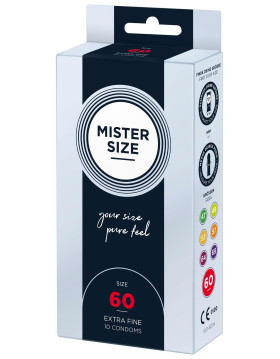 MISTER SIZE 60mm Condoms 10pcs Natural