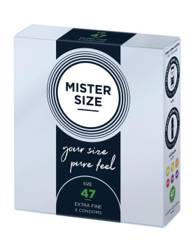 MISTER SIZE 47mm Condoms 3pcs Natural