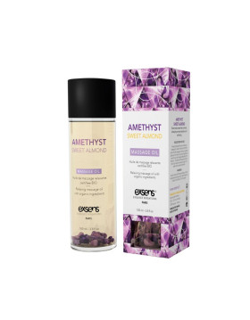 AMETHYST SWEET ALMOND Organic Massage Oil with stones 100 ml