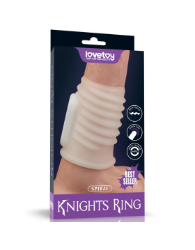 Vibrating Spiral Knights Ring (White)