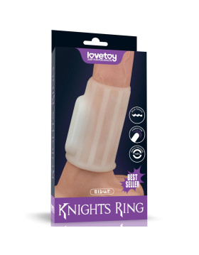 Vibrating Ridge Knights Ring (White)