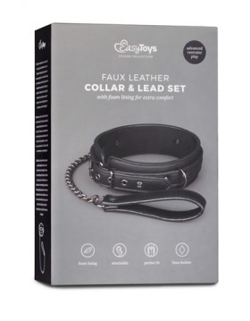 Wiązania-Fetish collar with leash