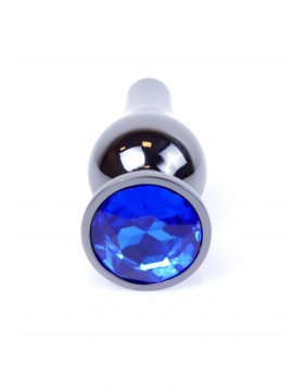 Plug-Jewellery Dark Silver BUTT PLUG- Dark Blue
