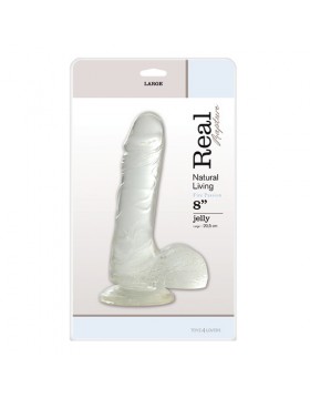 Dildo-JELLY DILDO REAL RAPTURE CLEAR 8""""""""