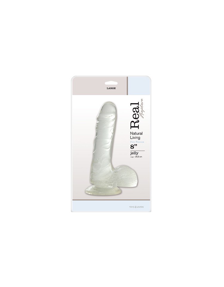 Dildo-JELLY DILDO REAL RAPTURE CLEAR 8""""""""