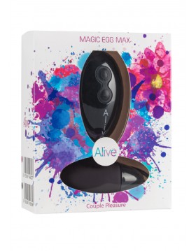 Jajko/wibr-Wibrator - Magic Egg Max Remote control. Func:10.Black. AAA