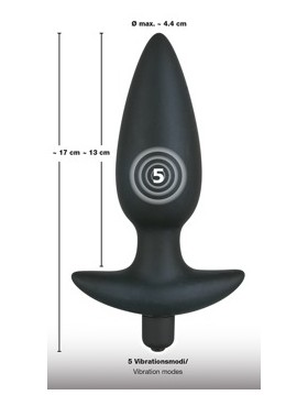 Black Velvet Vibr.Plug Large