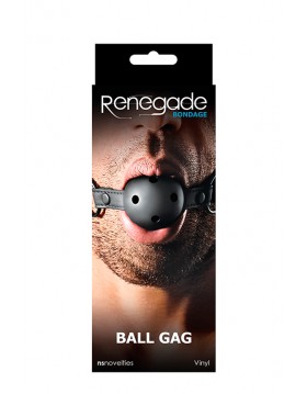Knebel-RENEGADE BONDAGE BALL GAG BLACK