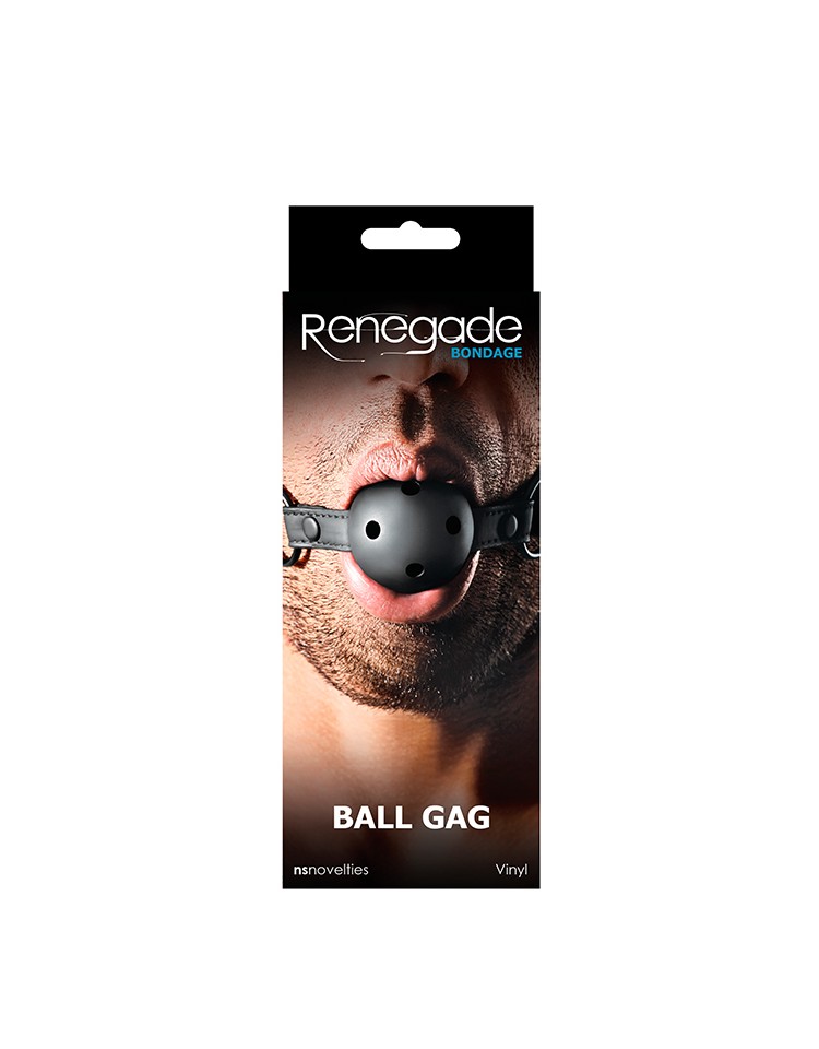 Knebel-RENEGADE BONDAGE BALL GAG BLACK
