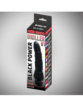Driller 01 black 21,5 cm realistic vibrating
