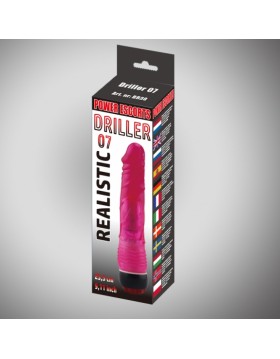 Driller 07 red 21,5 cm realistic vibrating
