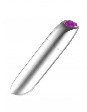 Stymulator-Rechargeable Powerful Bullet Vibrator USB 20 Functions - Silver