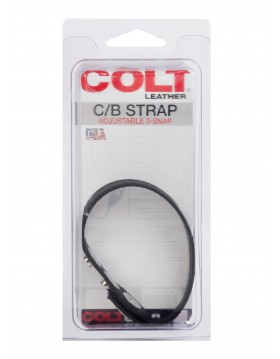 COLT Leather C/B Strap 3-snap Black