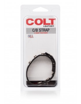 COLT Leather C/B Strap 5-snap Black
