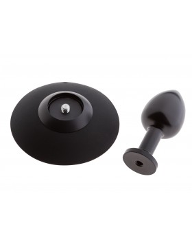 MALESATION Alu-Plug with suction cup small, black