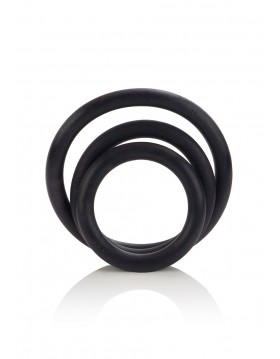Pierścień-RUBBER RING BLACK SET 3PCS