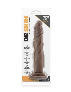 DR. SKIN REALISTIC COCK 7.5 CHOCOLATE