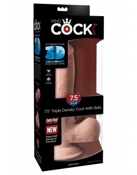3D Cock with Balls 7.5 inch Light skin tone