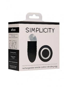 Ethan - Rechargeable Remote Control Vibrating Egg - Black