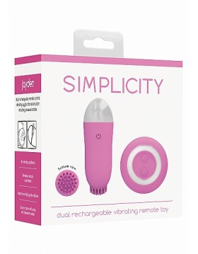 Jayden - Dual Rechargeable Vibrating Remote Toy - Pink