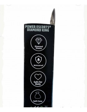 Plug-Diamond King Butt Plug - Silicone Black Large Clear