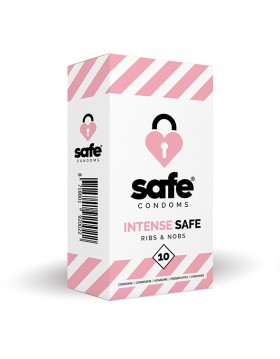 SAFE - Condooms Intense Safe Ribs & Nobs (10 stuks)