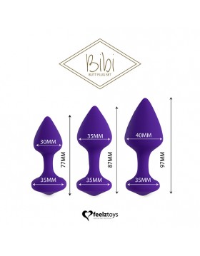 FeelzToys - Bibi Butt Plug Set 3 pcs Purple