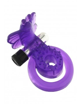 Cock & Ball Ring Butterfly Purple