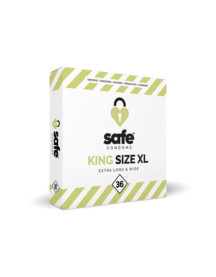 SAFE - Condoms King Size XL Extra Long & Wide (36 pcs)