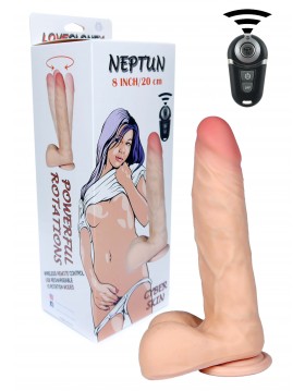 Wibrator-NEPTUN-LOVECLONEX 8"-rotation USB Remote Control