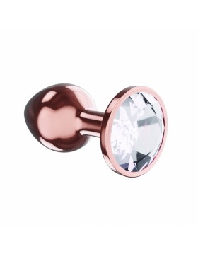 Plug-Butt Plug Diamond Moonstone Shine L Rose Gold