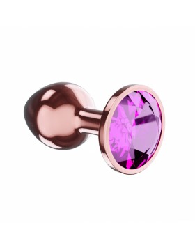 Plug-Butt Plug Diamond Quartz Shine L Rose Gold