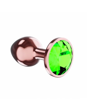 Plug-Butt Plug Diamond Emerald Shine S Rose Gold