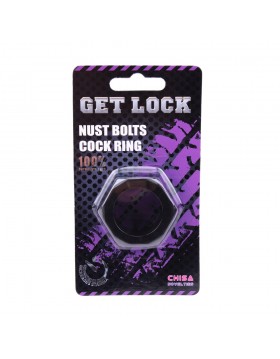 Nust Bolts Cock Ring-Black
