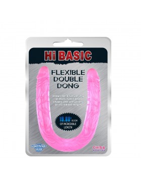Jelly Flexible Double Dong-Pink